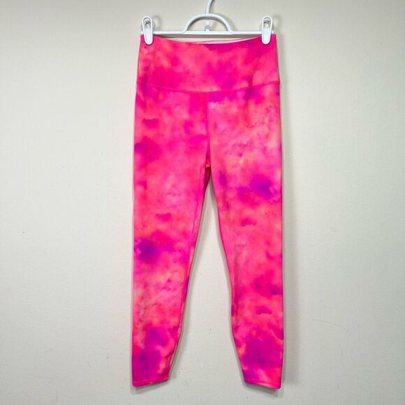IVL Collective Pink Watercolor Print Leggings 6 Women - Picture 1 of 9